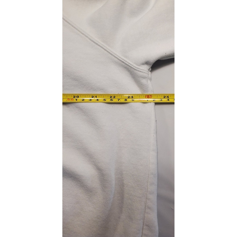 The North Face Womens 1X Pullover Hoodie White Logo Sweatshirt Raglan Sleeve - Picture 3 of 9